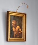 Silhouette Luxe : Lampe autonome avec tête Aluminium pour tableau (largeur inférieure à 50cm)