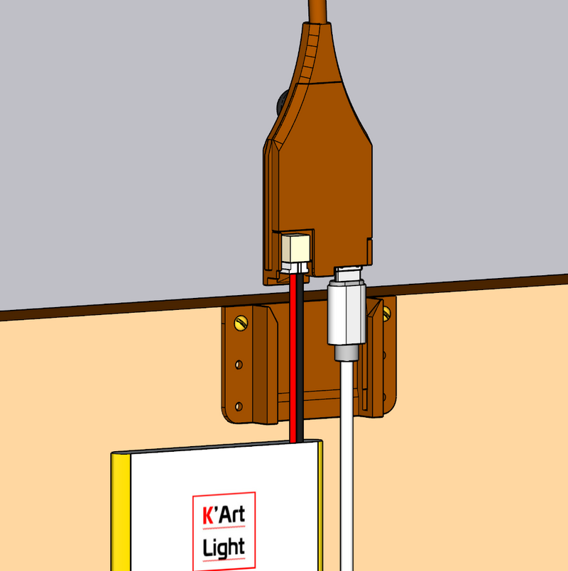 Silhouette Luxe : Lampe autonome avec tête Aluminium pour tableau (largeur inférieure à 50cm)