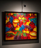 Silhouette : Lampe autonome avec 1 tête pour tableau (largeur inférieure à 50cm)